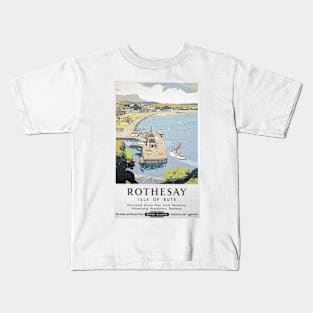 Rothesay, Isle of Bute, Scotland - Vintage Railway Travel Poster - 1948-1960 Kids T-Shirt